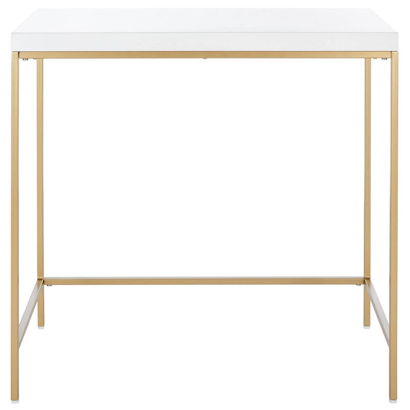 Modern Gold Frame White Top Desk