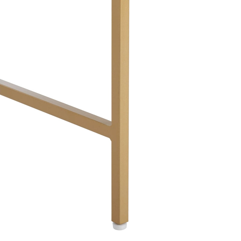 Modern Gold Frame White Top Desk