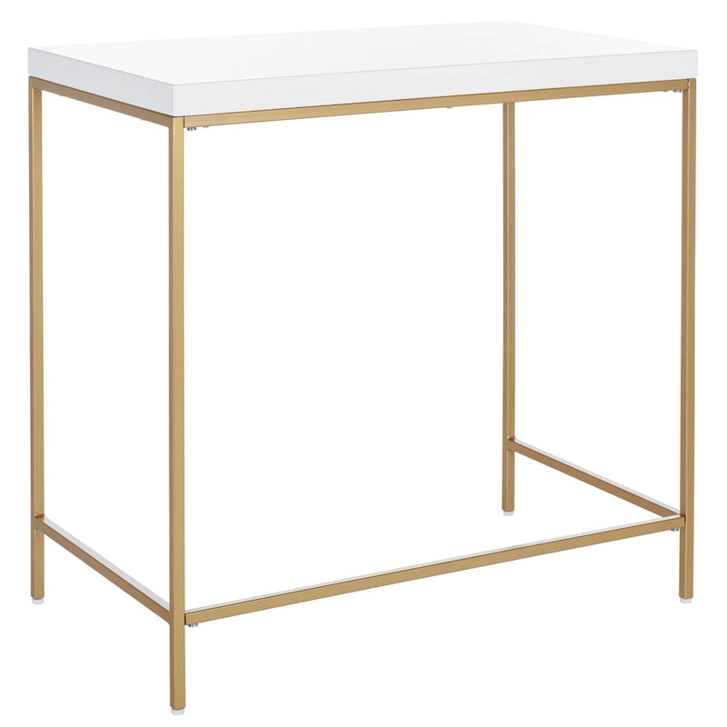 Modern Gold Frame White Top Desk