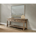 Reclaimed Pine Console Table with Shelf and Drawers