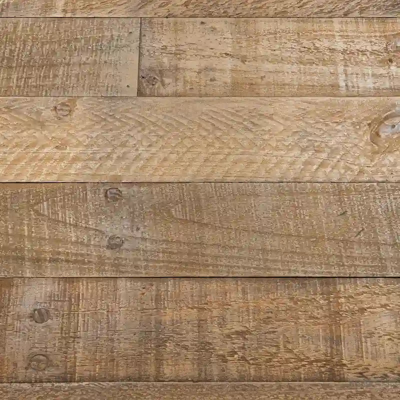 Reclaimed Pine Console Table with Shelf and Drawers