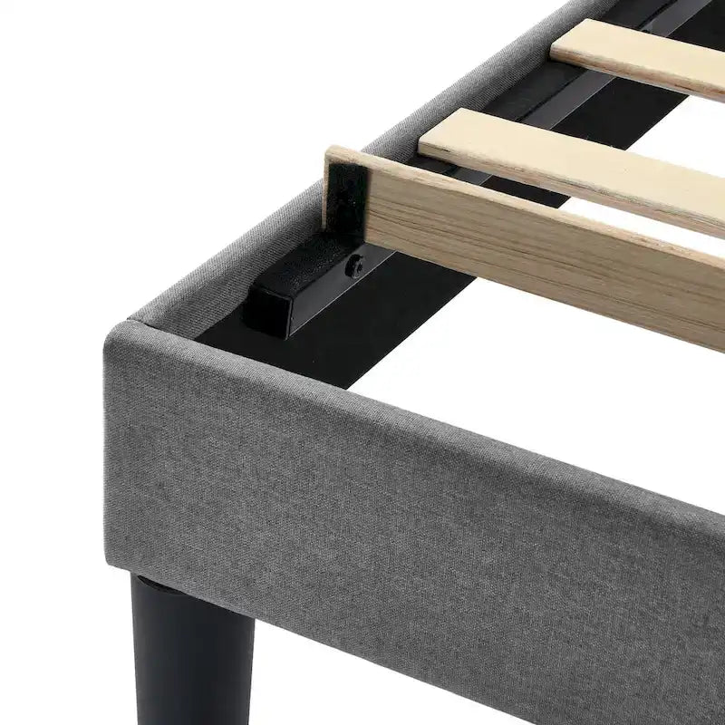 Queen Upholstered Platform Bed with Adjustable Headboard