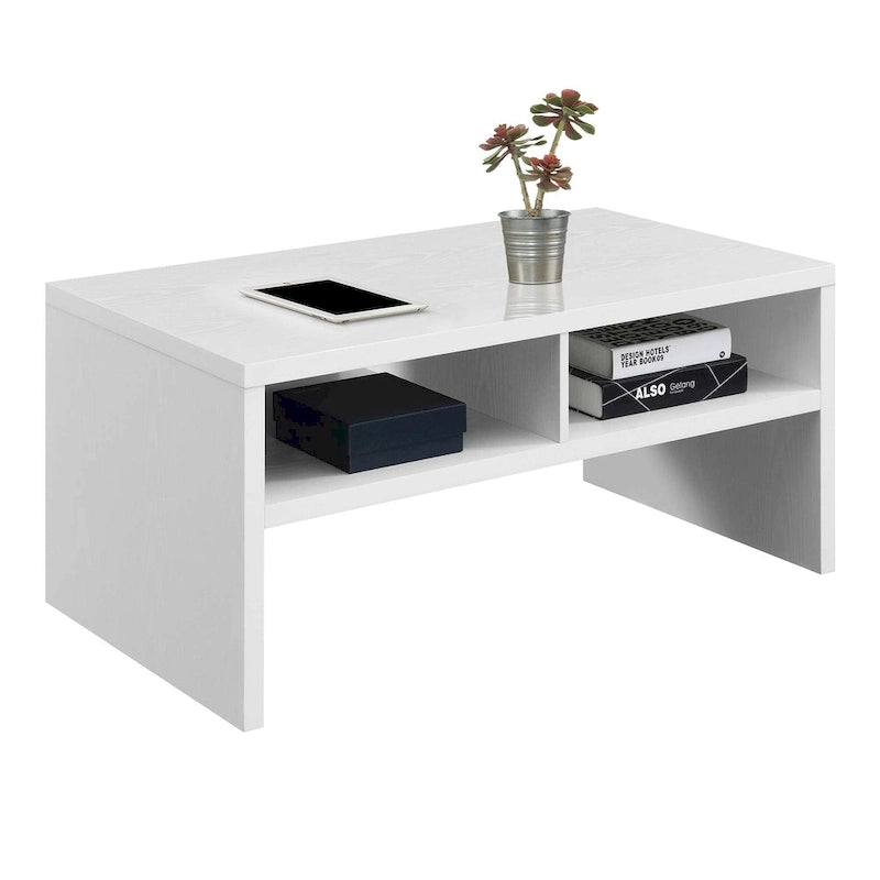 Modern 3-Tier Coffee Table with Shelves