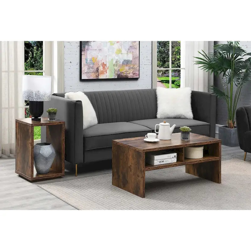 Moderner Couchtisch mit 3 Ebenen und Ablageflächen
