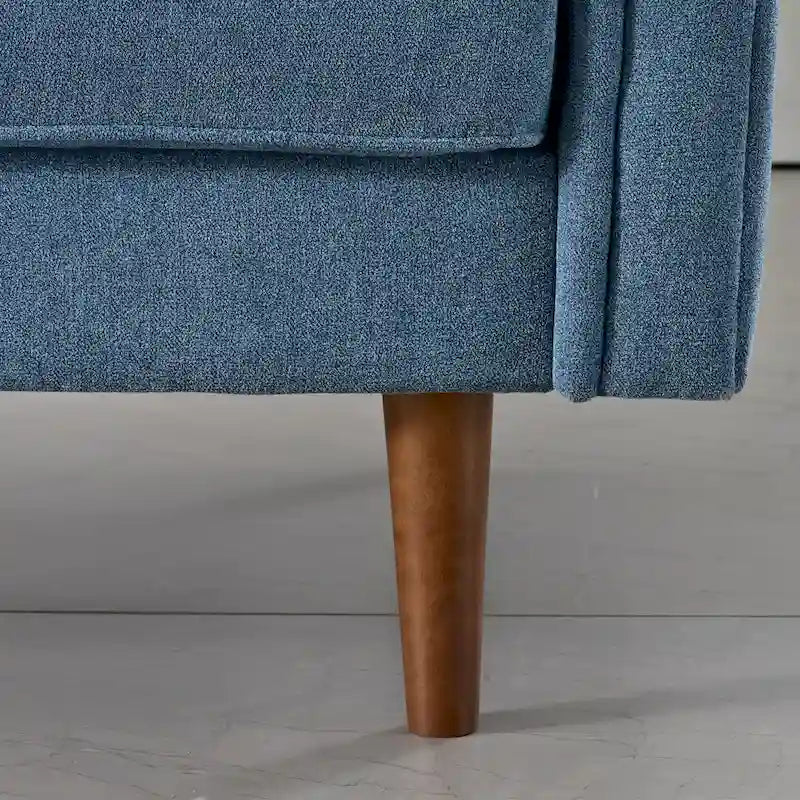Upholstered Mid-Century Modern 3-Seat Sofa