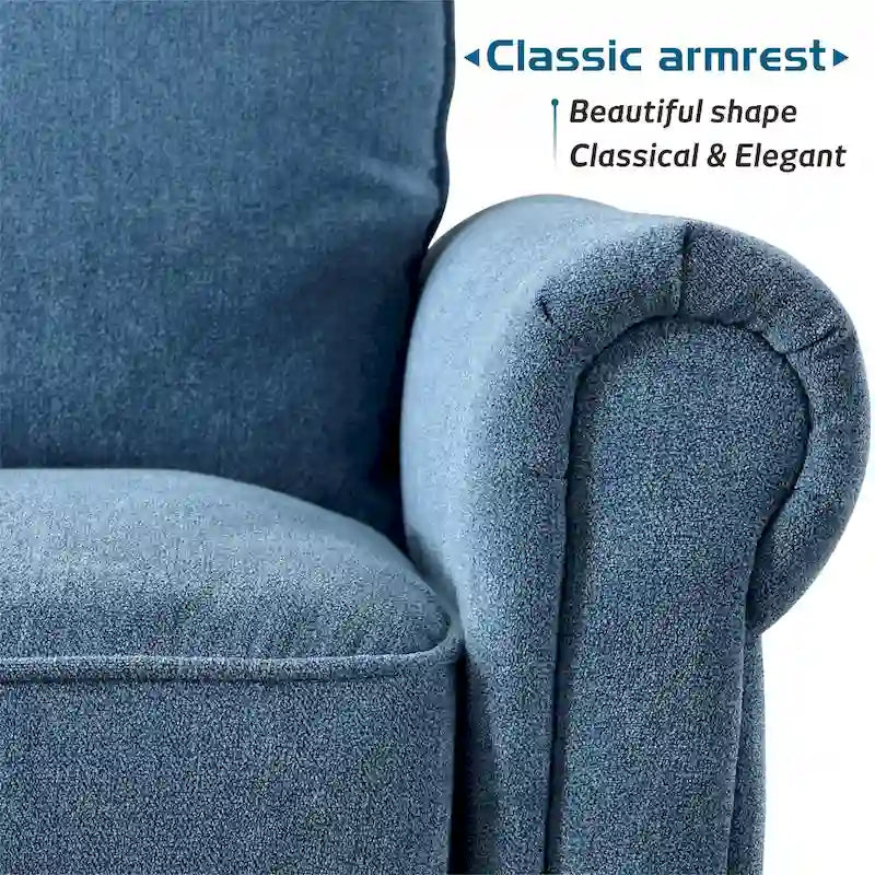 Upholstered Mid-Century Modern 3-Seat Sofa
