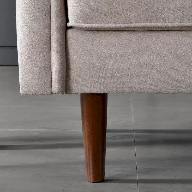Upholstered Mid-Century Modern 3-Seat Sofa