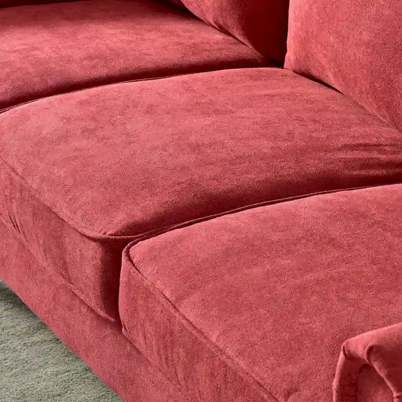 Upholstered Mid-Century Modern 3-Seat Sofa