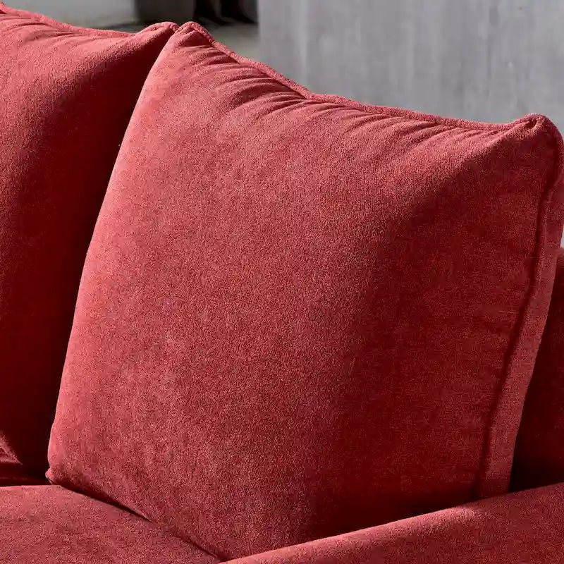 Upholstered Mid-Century Modern 3-Seat Sofa