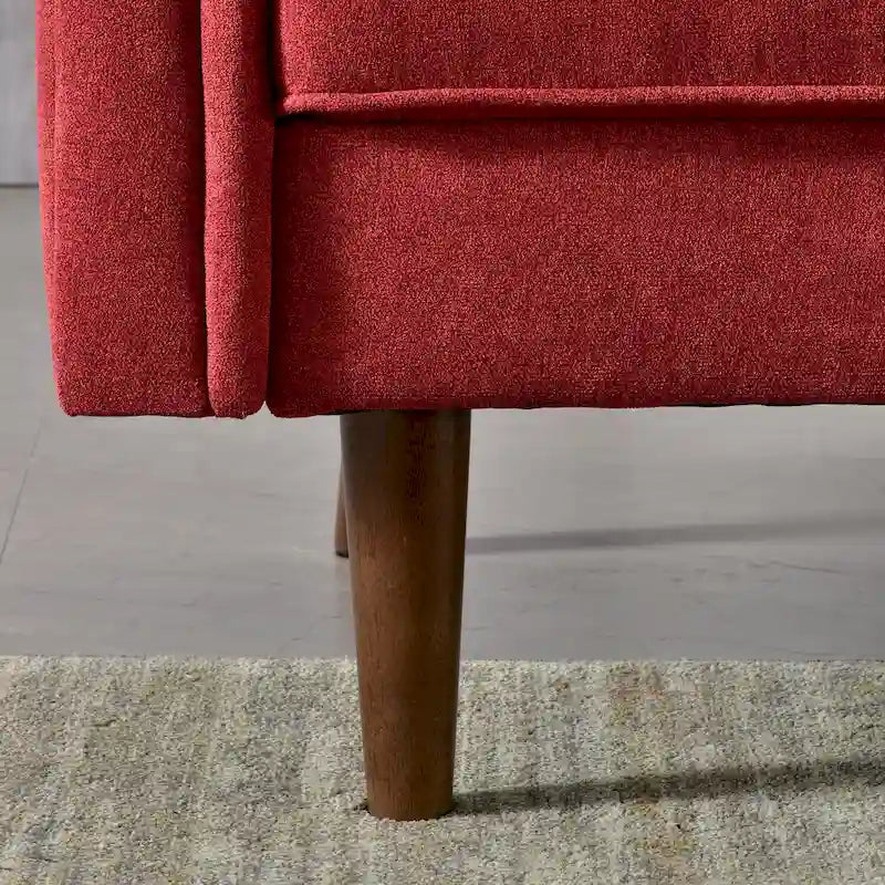 Upholstered Mid-Century Modern 3-Seat Sofa