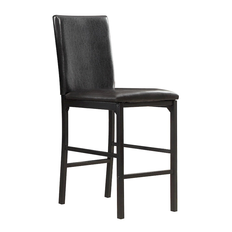 Metal Upholstered Counter Height Dining Chairs, Set of 4