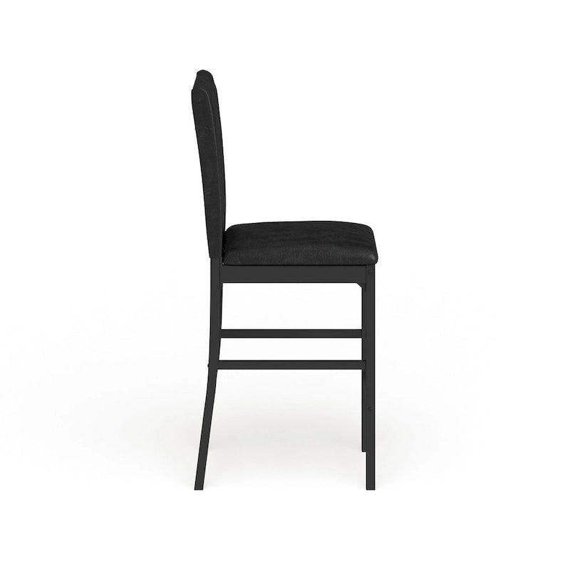 Metal Upholstered Counter Height Dining Chairs, Set of 4