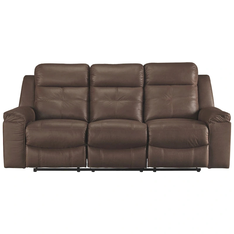 Contemporary Reclining Sofa in Warm Brown