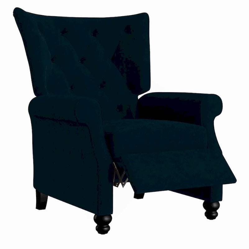Plush Pushback Recliner Chairs, Set of 2