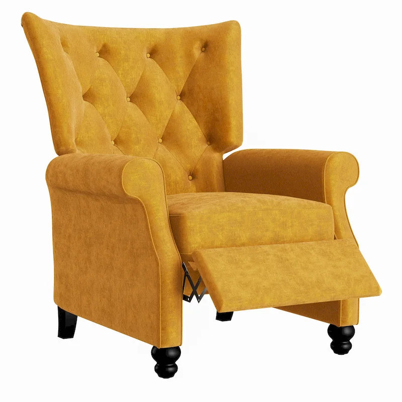 Plush Pushback Recliner Chairs, Set of 2