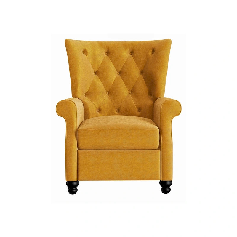 Plush Pushback Recliner Chairs, Set of 2