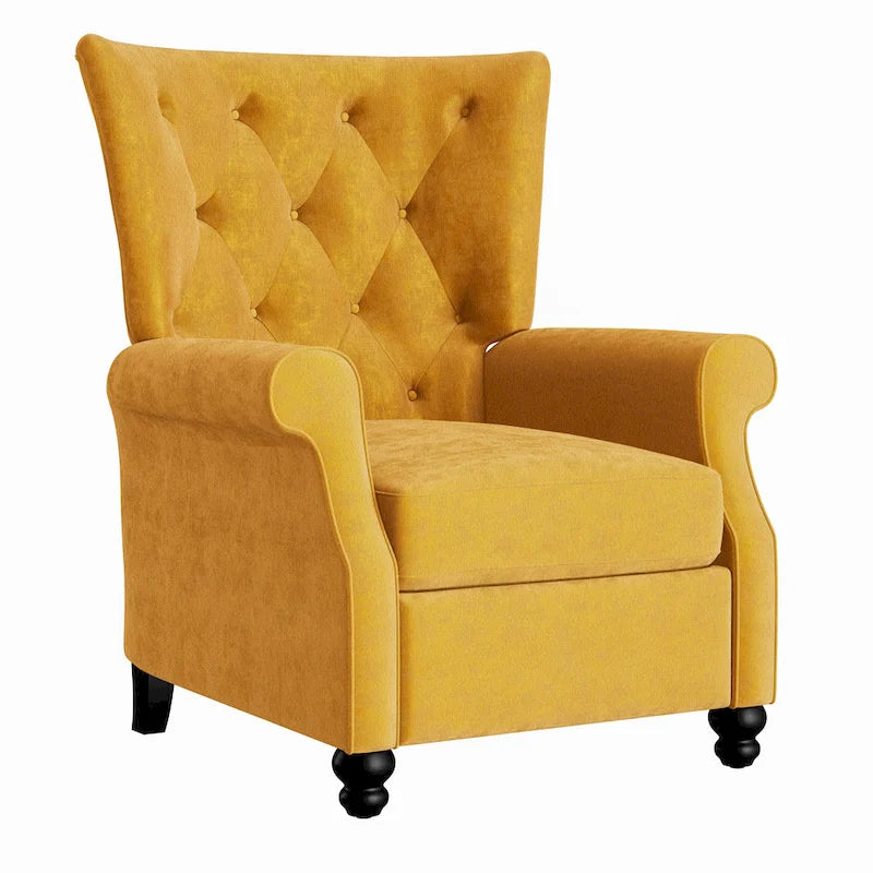 Plush Pushback Recliner Chairs, Set of 2