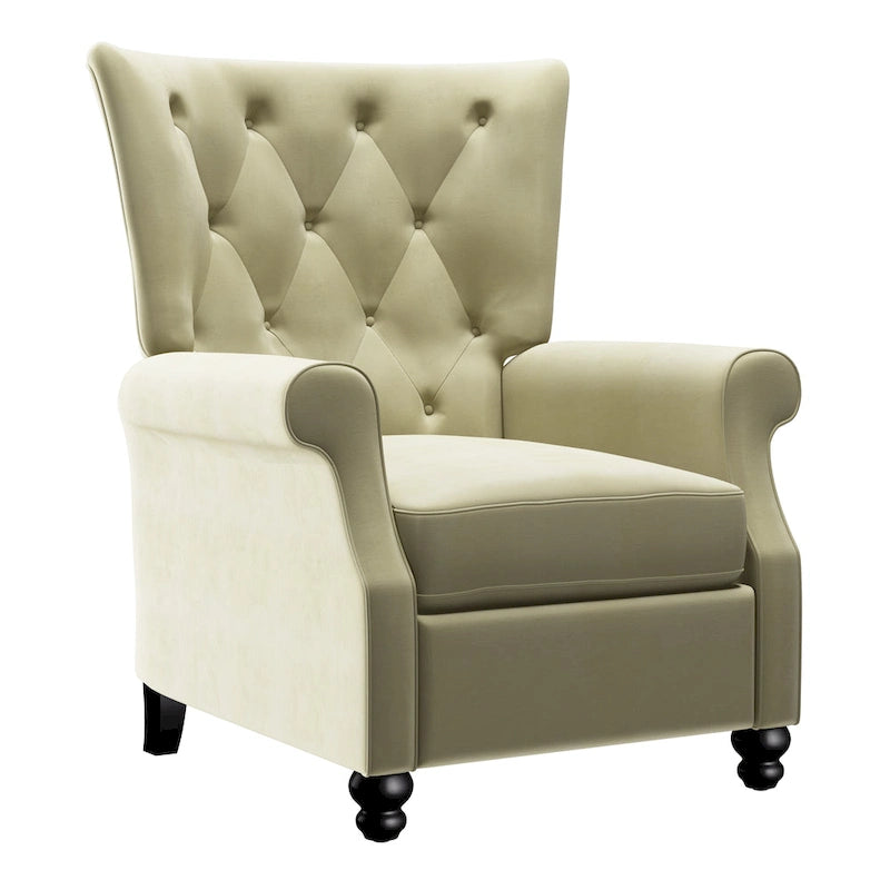Plush Pushback Recliner Chairs, Set of 2