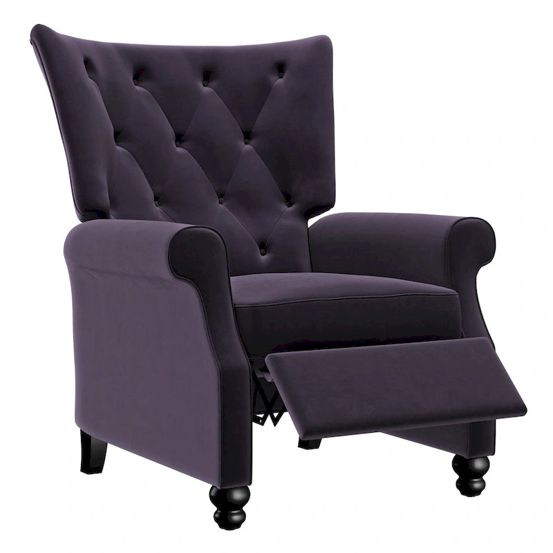 Plush Pushback Recliner Chairs, Set of 2
