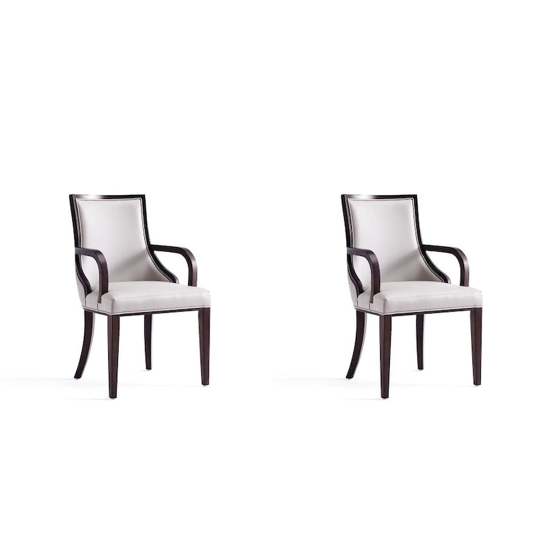 Traditional Faux Leather Dining Armchair