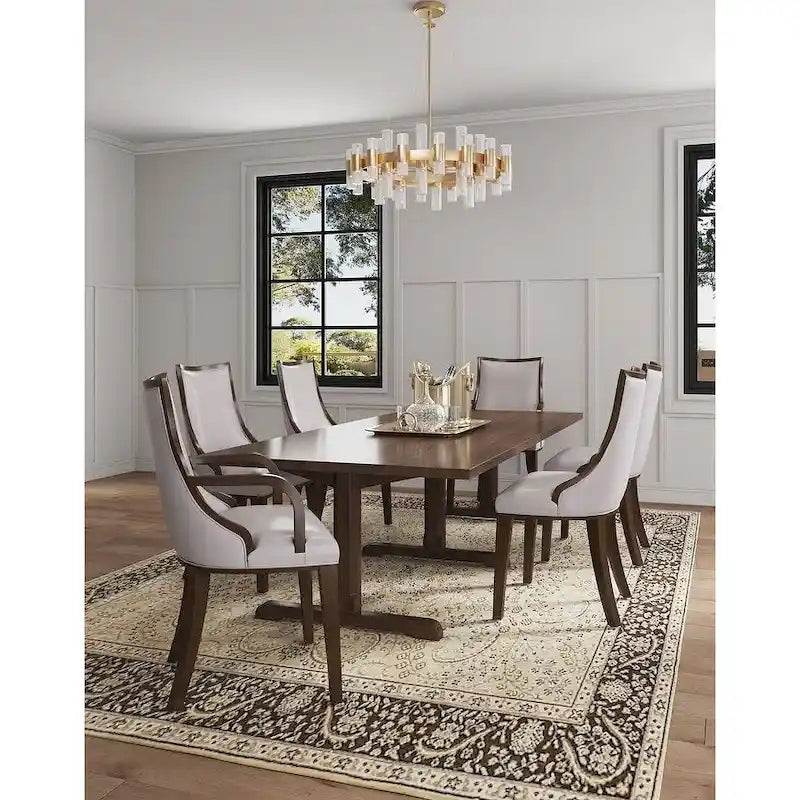 Manhattan Comfort Grand Faux Leather Dining Armchair