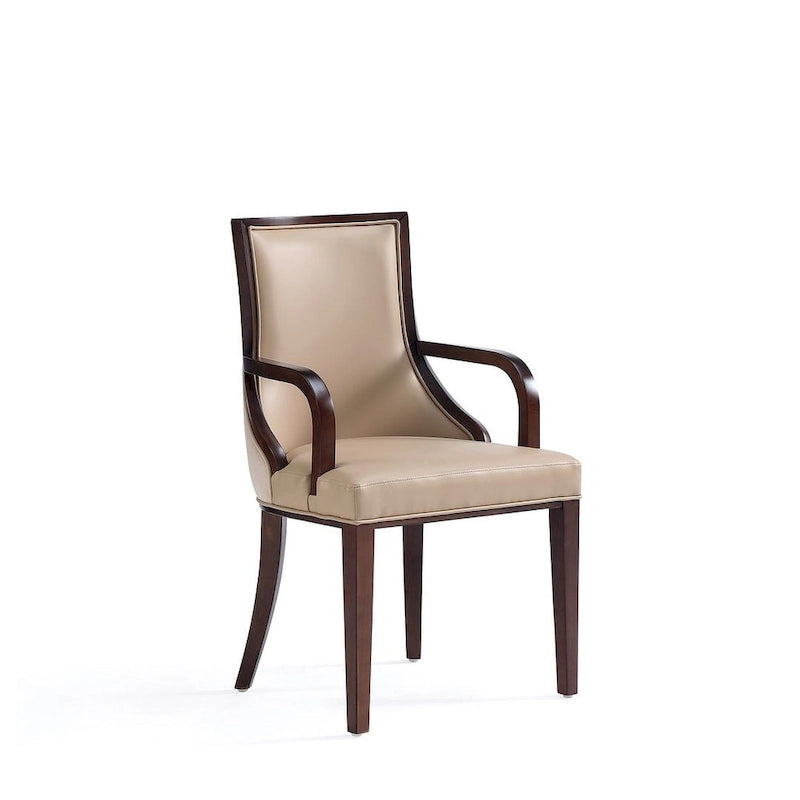 Traditional Faux Leather Dining Armchair