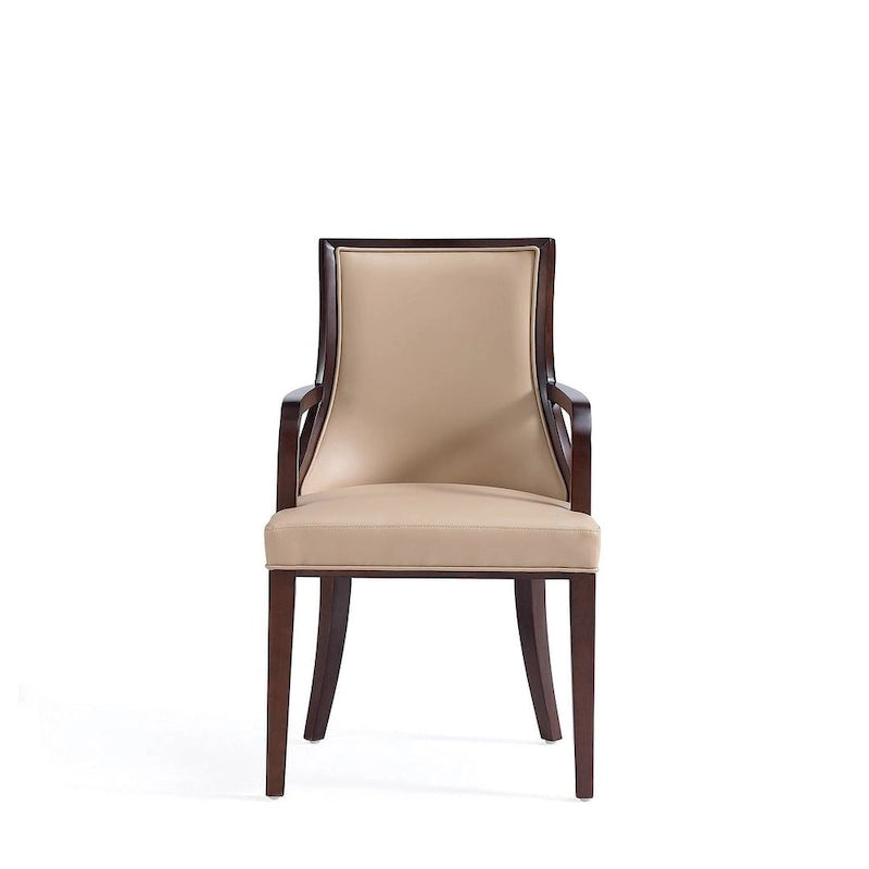 Traditional Faux Leather Dining Armchair