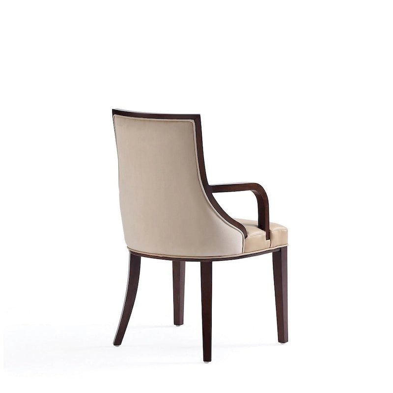 Traditional Faux Leather Dining Armchair