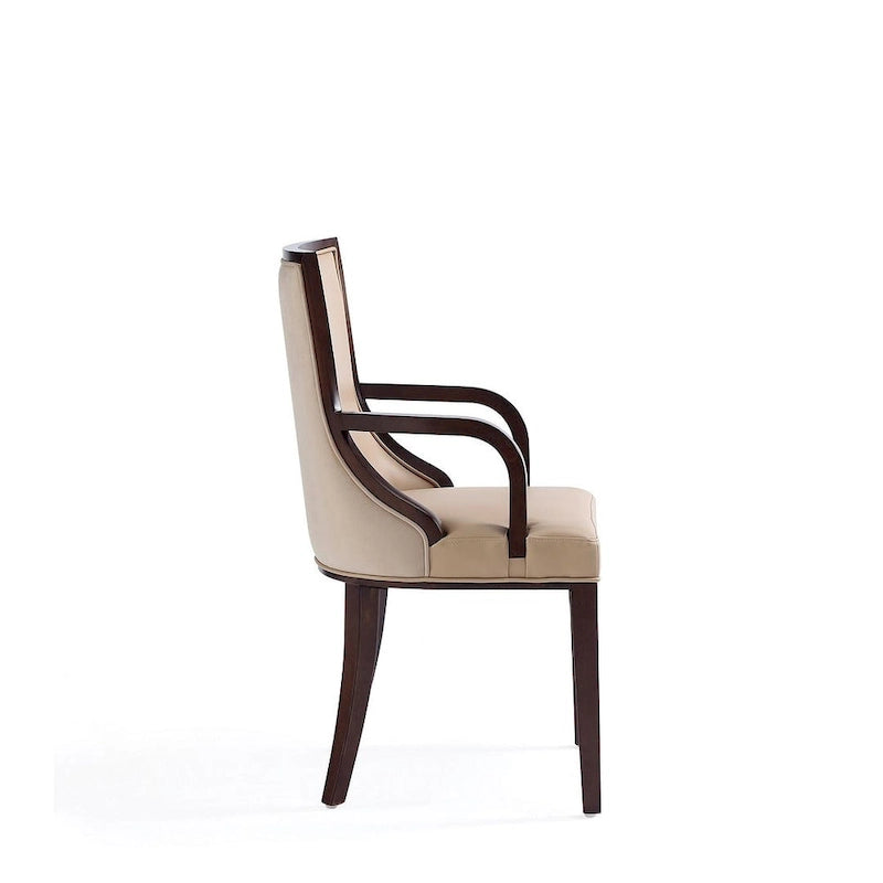 Traditional Faux Leather Dining Armchair