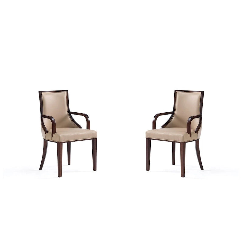 Traditional Faux Leather Dining Armchair
