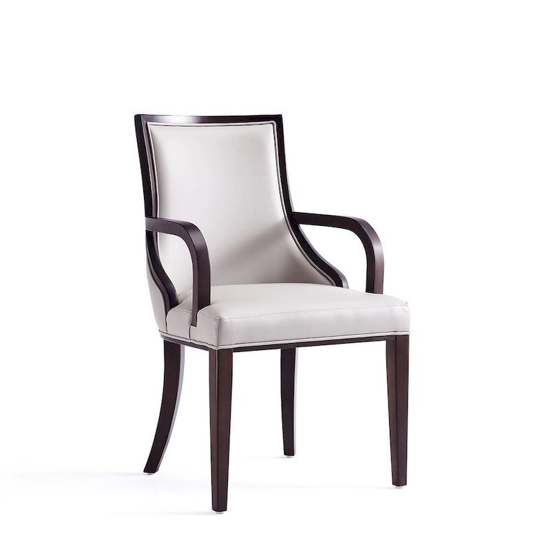 Traditional Faux Leather Dining Armchair