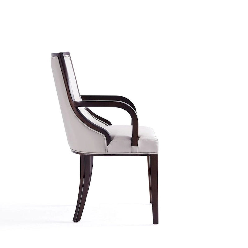 Traditional Faux Leather Dining Armchair