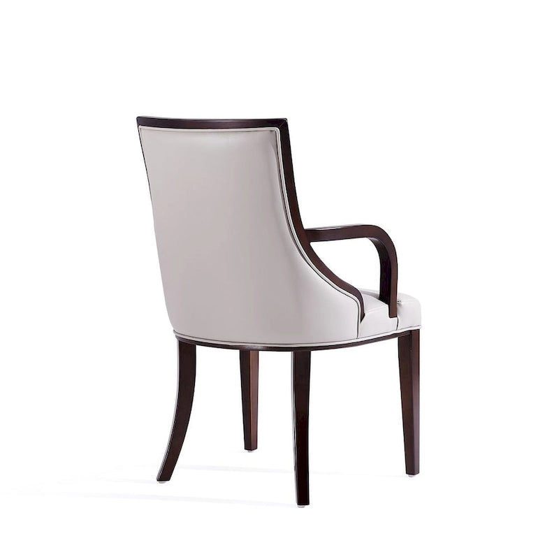 Traditional Faux Leather Dining Armchair