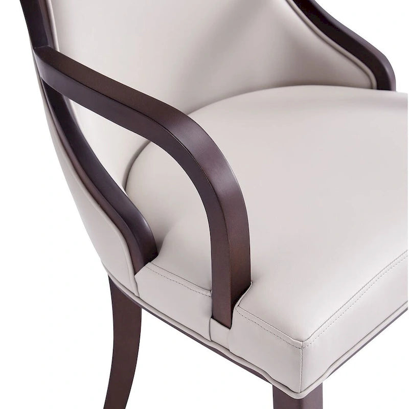 Traditional Faux Leather Dining Armchair