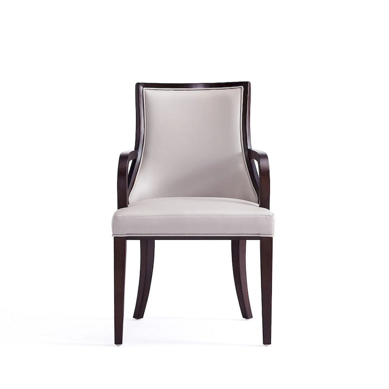 Traditional Faux Leather Dining Armchair
