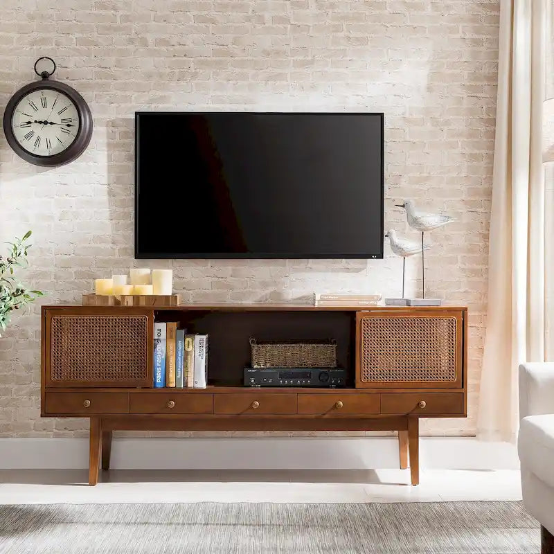 Mid-Century Modern TV Stand Media Console for TVs up to 68"