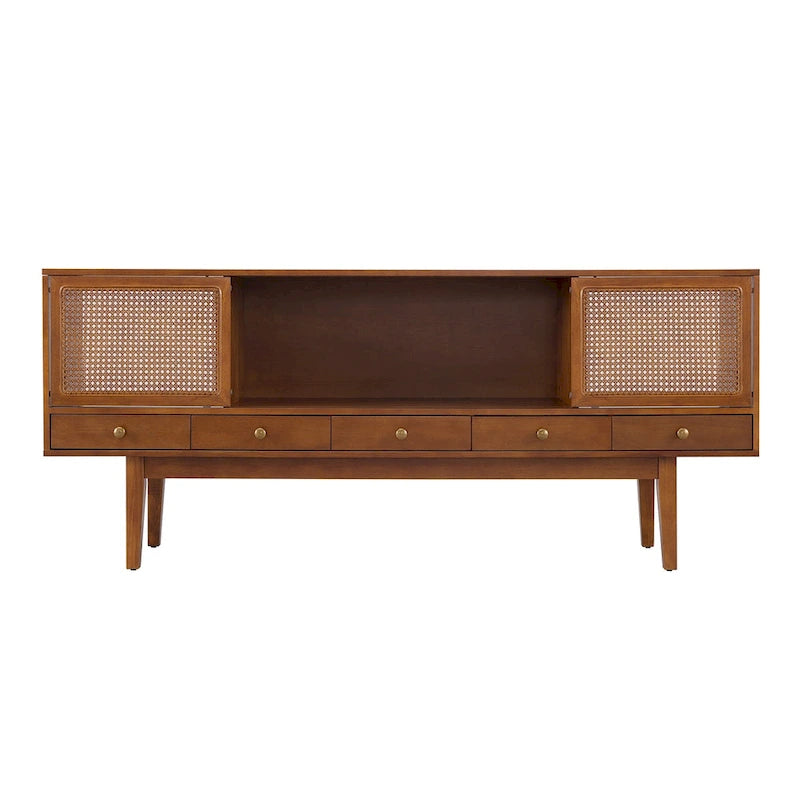 Mid-Century Modern TV Stand Media Console for TVs up to 68"