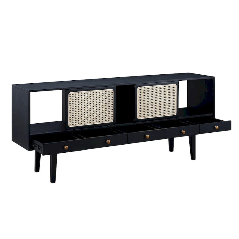 Mid-Century Modern TV Stand Media Console for TVs up to 68"
