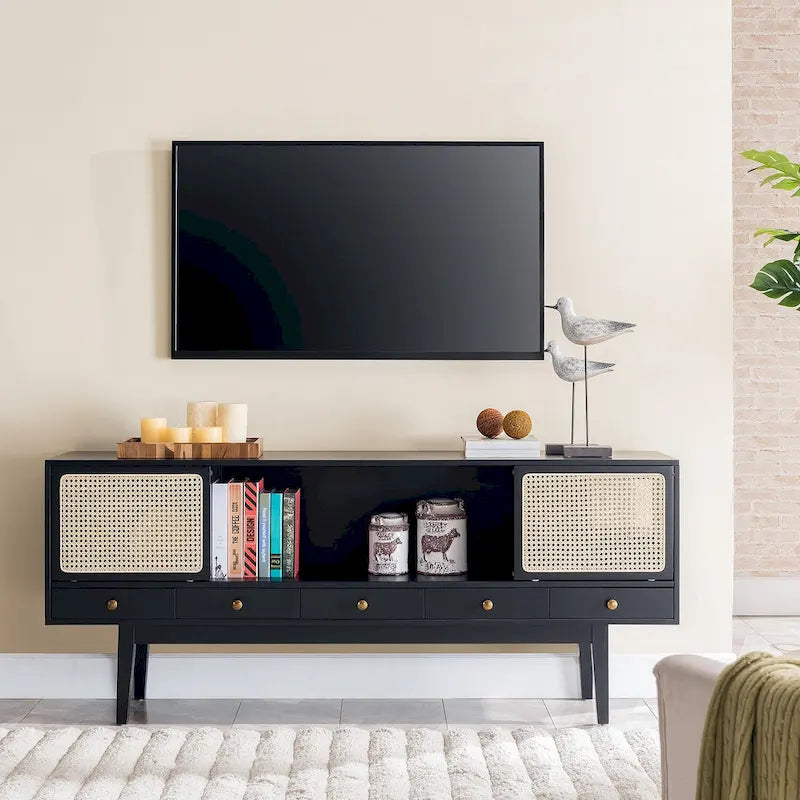 Mid-Century Modern TV Stand Media Console for TVs up to 68"
