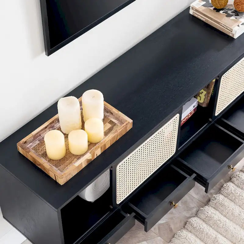 Mid-Century Modern TV Stand Media Console for TVs up to 68"
