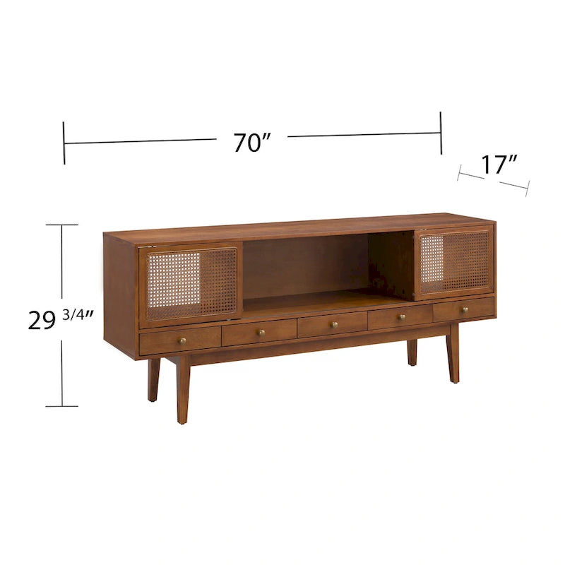 Mid-Century Modern TV Stand Media Console for TVs up to 68"