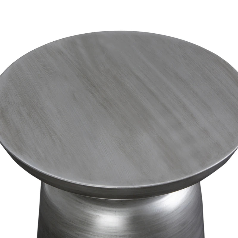 Modern Industrial 16" Metal Accent Side Table, Fully Assembled