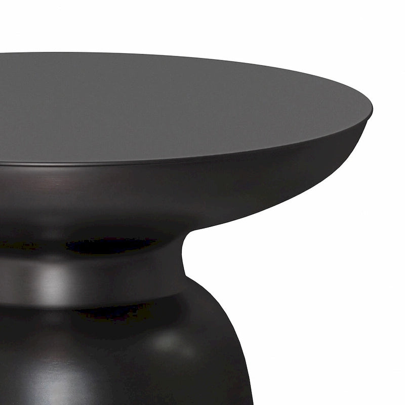 Modern Industrial 16" Metal Accent Side Table, Fully Assembled