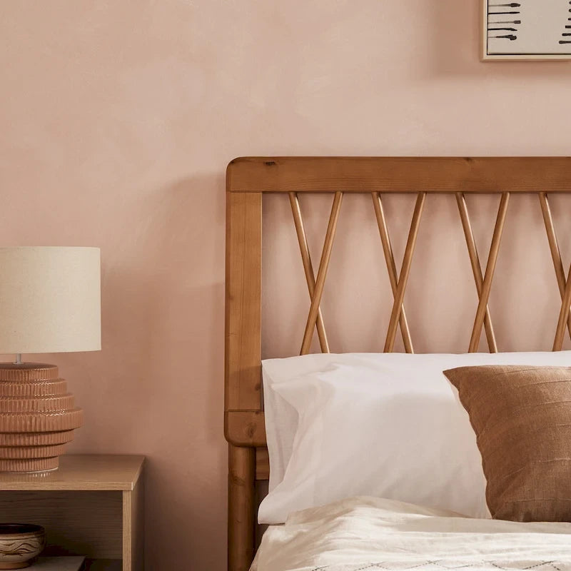 X Spindle Solid Wood Full Bed