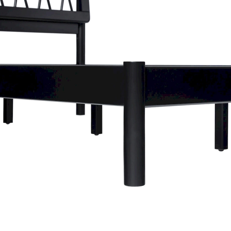 X Spindle Solid Wood Full Bed