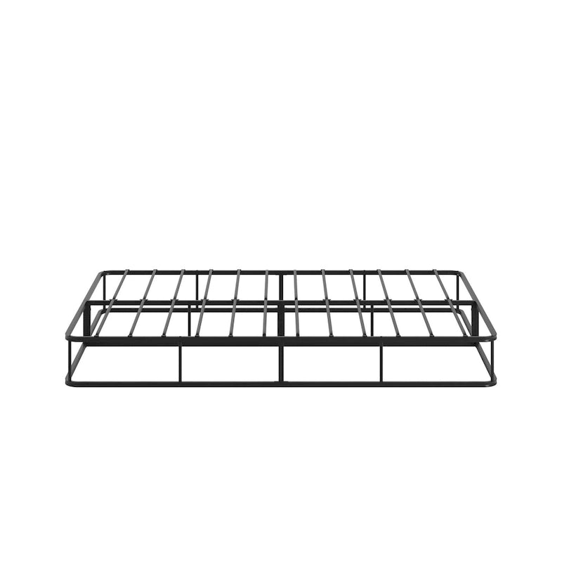 Black Metal Platform Bed Frame, No Box Spring Required