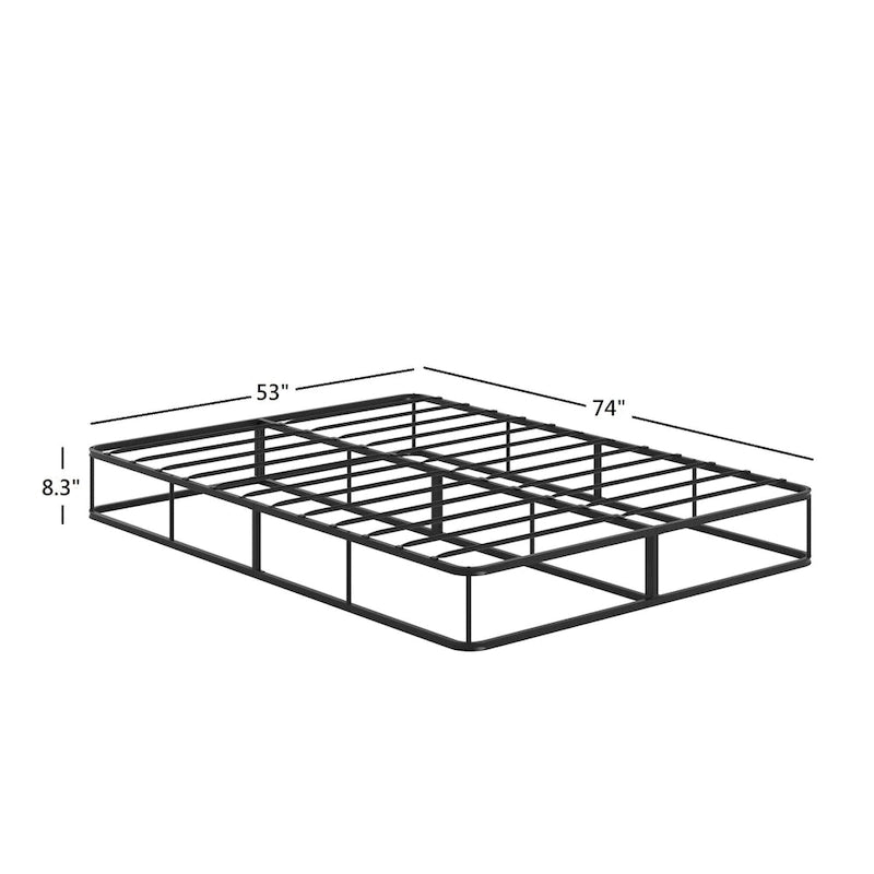 Black Metal Platform Bed Frame, No Box Spring Required
