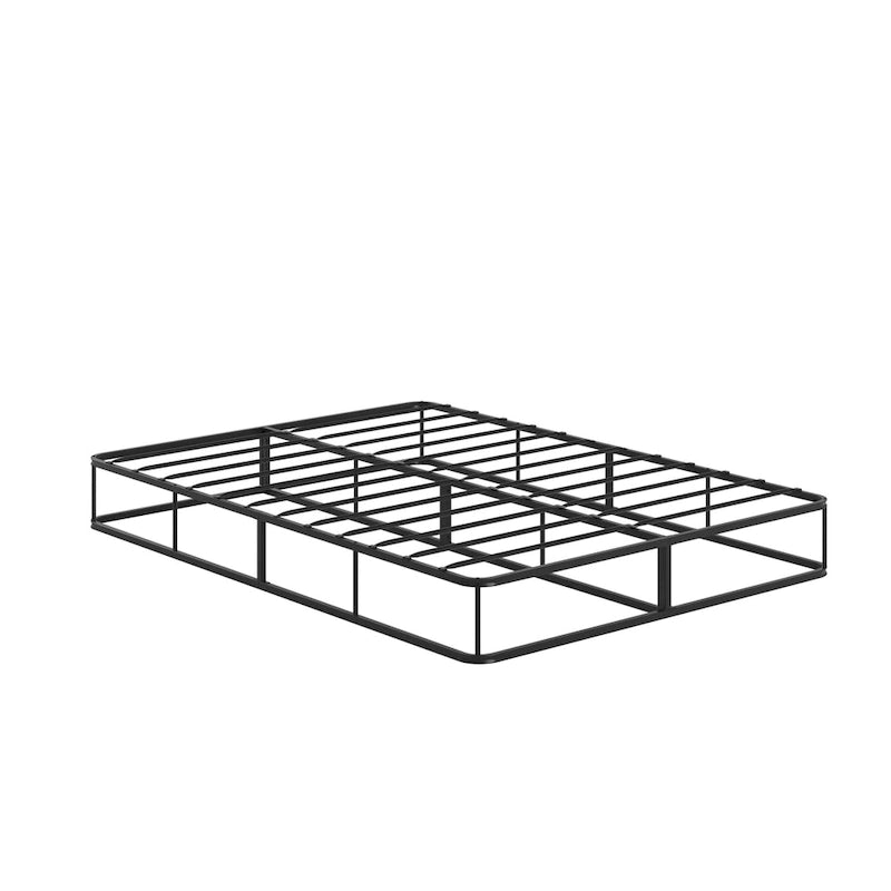 Black Metal Platform Bed Frame, No Box Spring Required