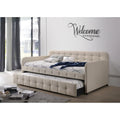 Upholstered Daybed with Trundle