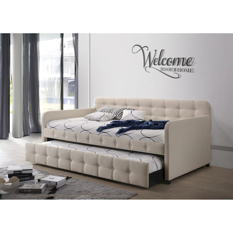 Upholstered Daybed with Trundle